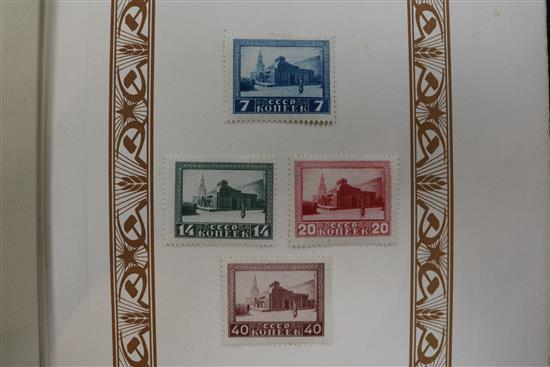 An album of Soviet stamps, 1928